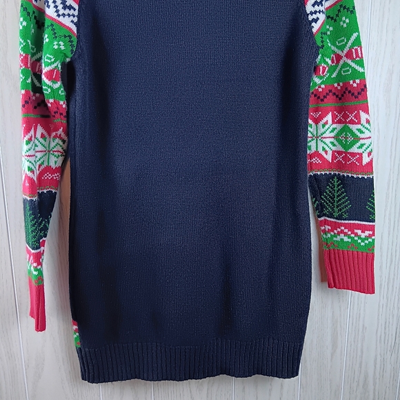 Kela Santa Clause Knitted size Medium Ugly Christmas sweater jingle bells - Picture 10 of 15